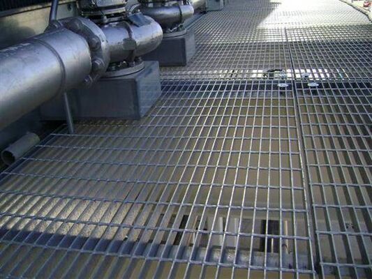 金属棒格子プラットフォーム用のカスタマイズ可能なサイズの溶融亜鉛メッキ滑り止め鋼格子